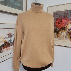 English Tan 100% Cashmere Turtleneck by & Daughter Size XL